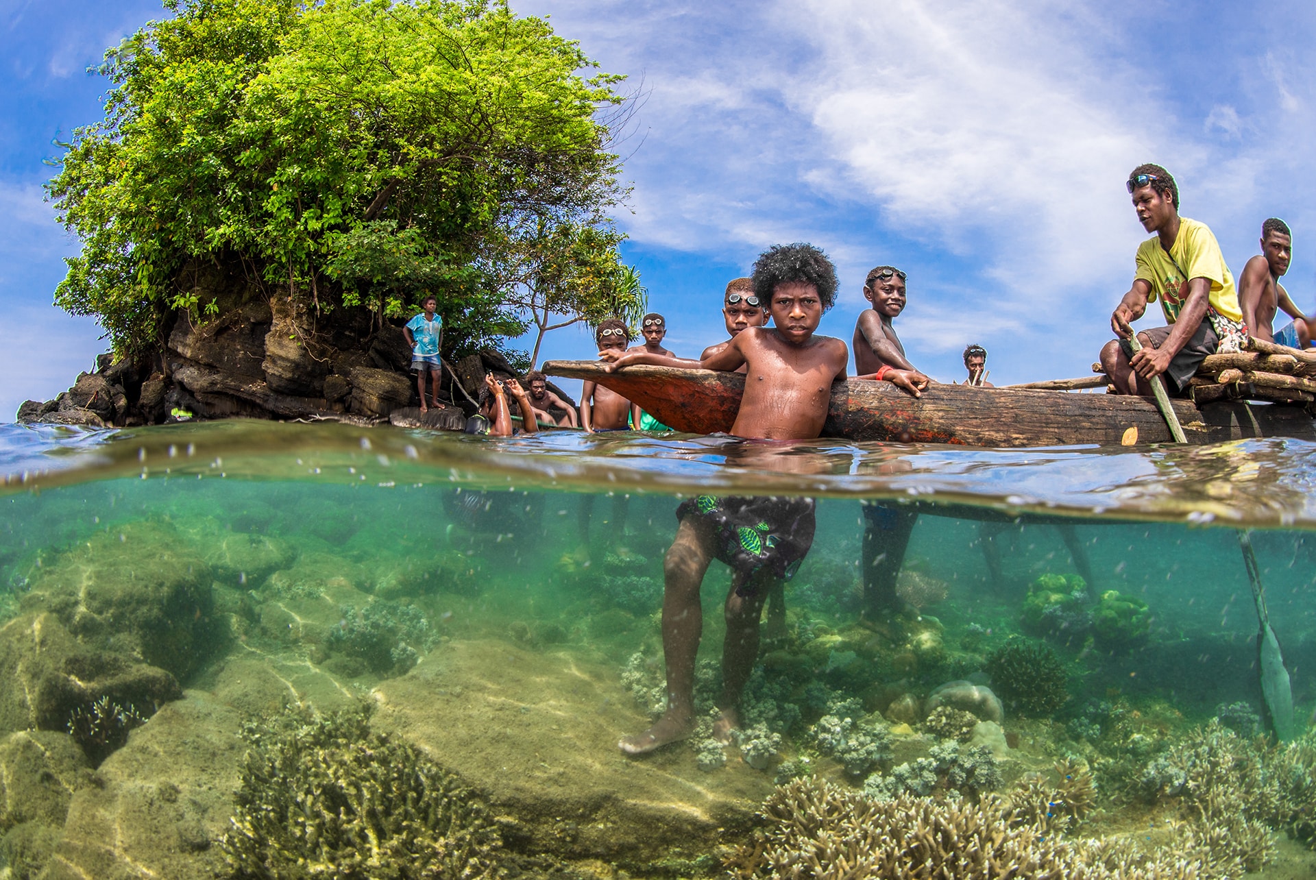 Coastal community in Papua New Guinea
