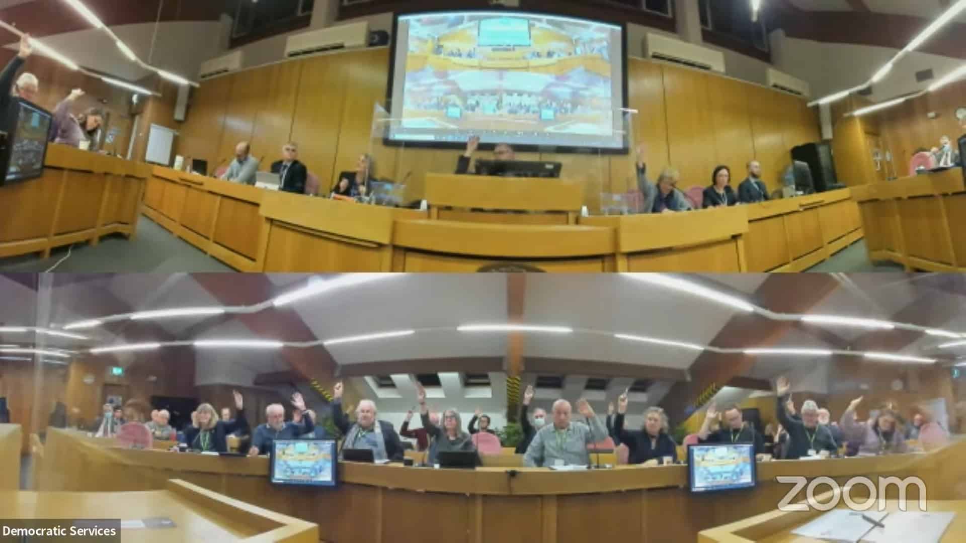 Local Council passing the Motion for the Ocean in February 2022